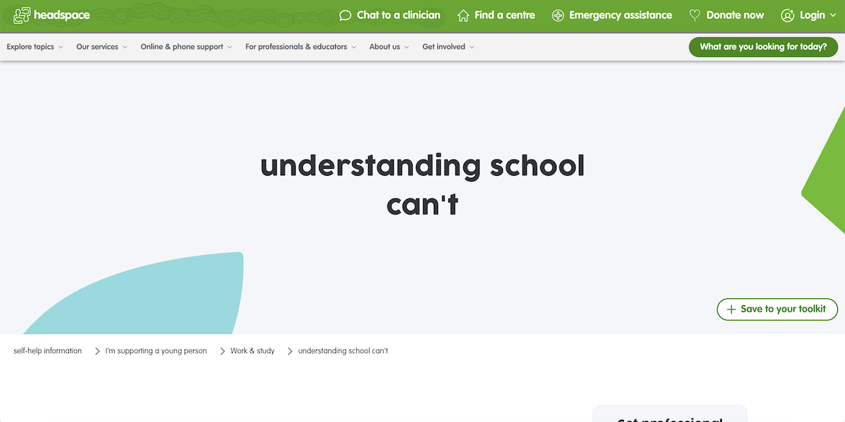 Understanding School Can't